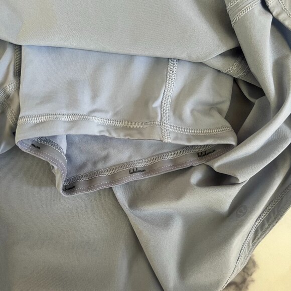Lululemon Pace Rival Mid-Rise Skirt *Extra Long, Blue Linen, Size 4 - Picture 9 of 12